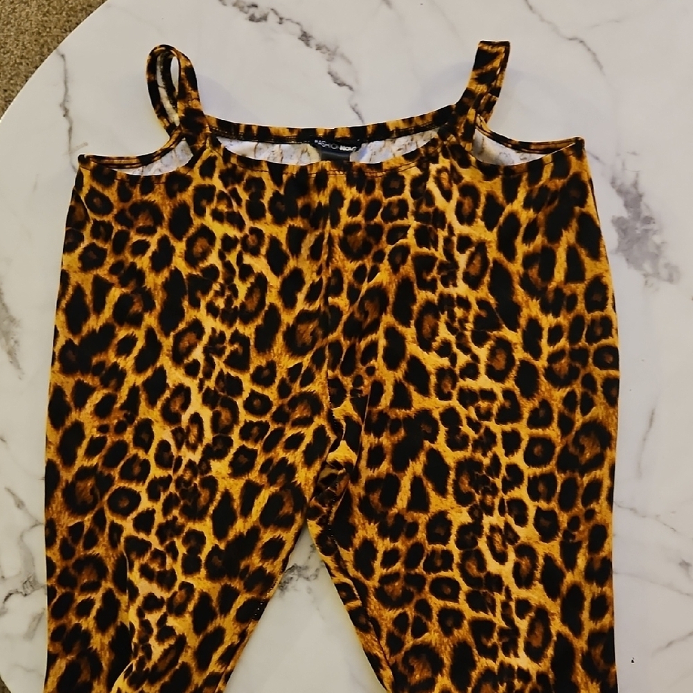 Fashion Nova Leopard Print Flare Pants
